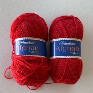 Red Afghan Yarn